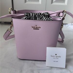 Kate Spade Cameron Street Pippa leather bucket purse in Pink Lemonade